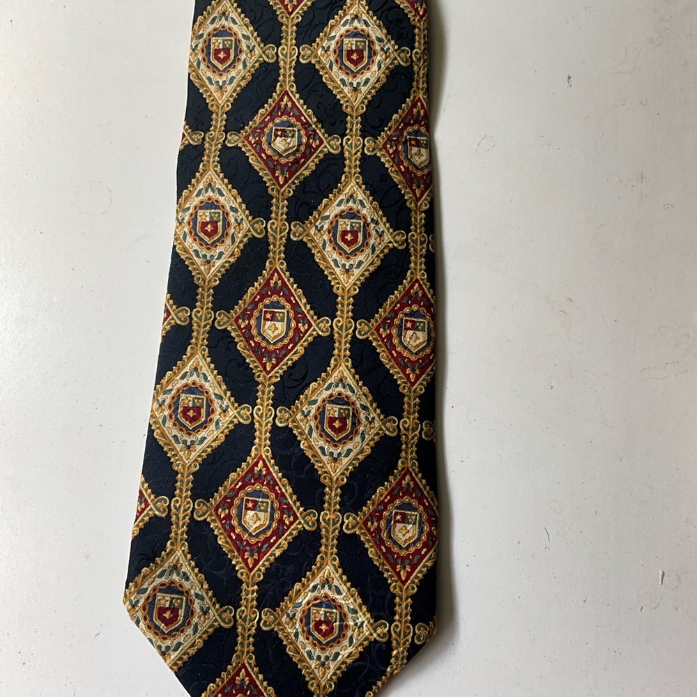 Christian Dior Monsieur Vintage Wide Silk Tie Made in France Paris Fait Main ~4” - Picture 5 of 5